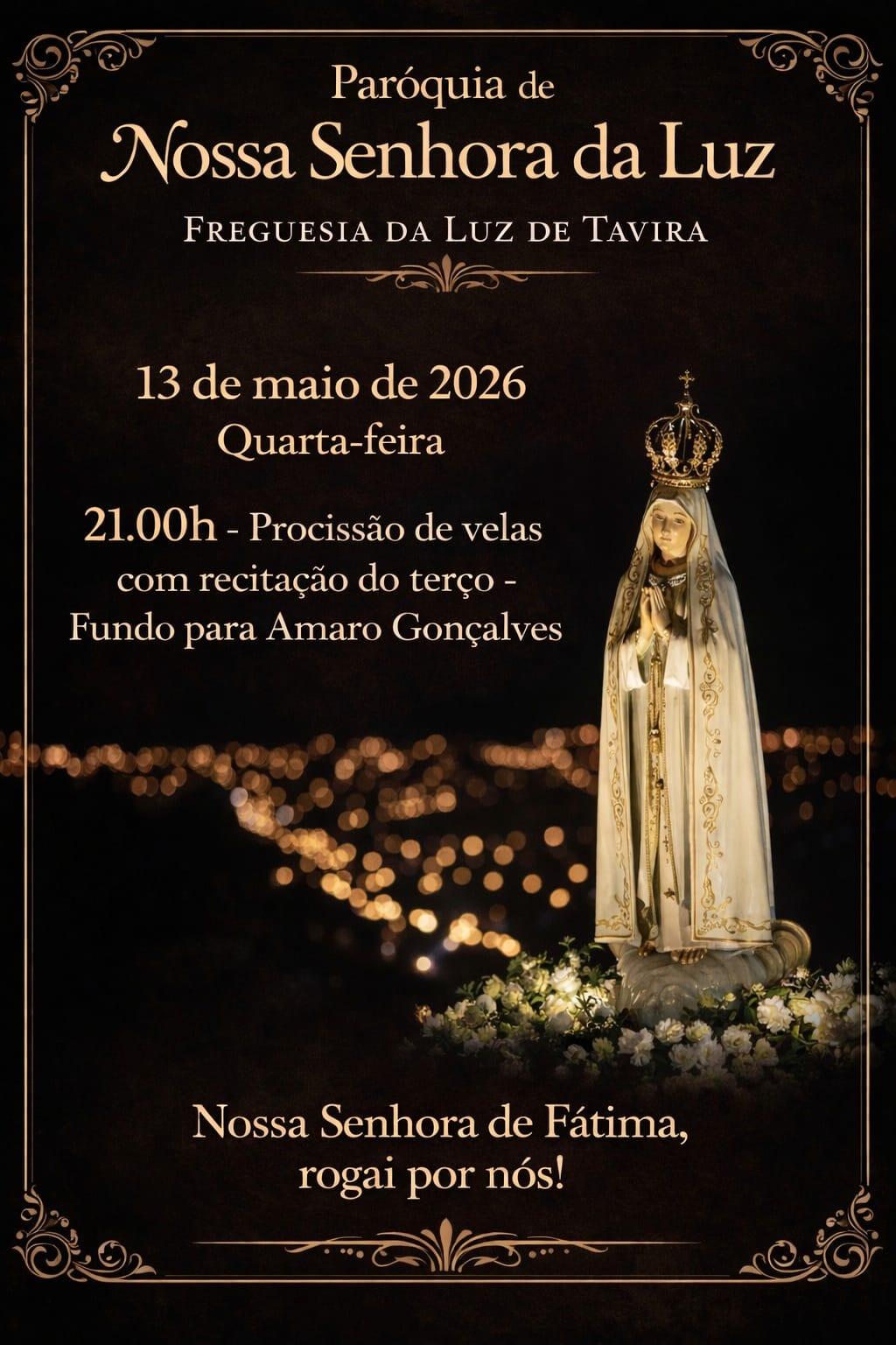 Procissão de Velas e Recitação do Terço