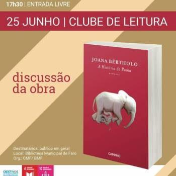 Clube de Leitura - Discussão da obra de Joana Bértholo "A História de Roma"